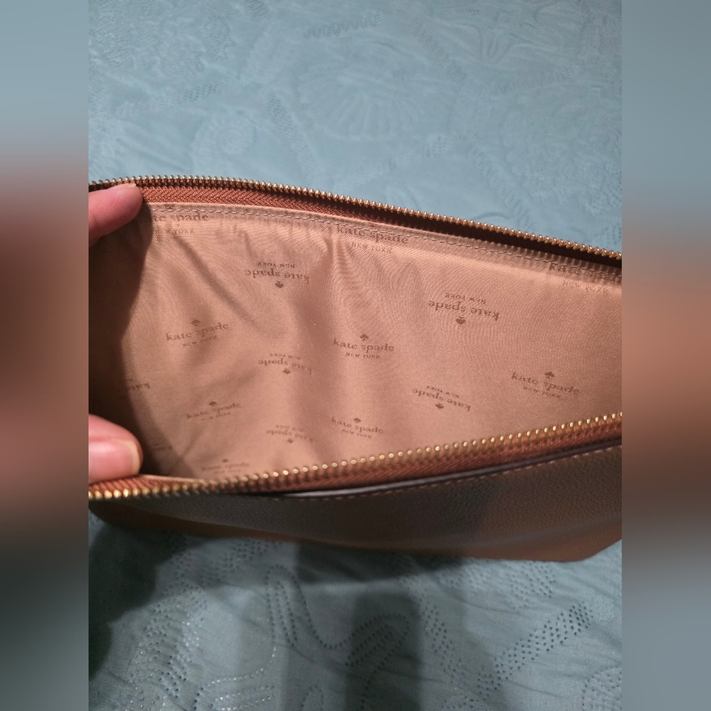 Kate Spade Brown Leather Ipad Pouch - Picture 5 of 6